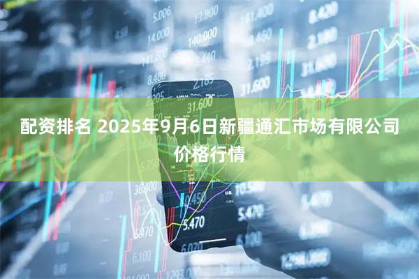 配资排名 2025年9月6日新疆通汇市场有限公司价格行情